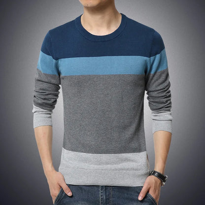 Autumn Stripe Slim Sweater